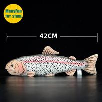 Rainbow Trout High Fidelity Anime Cute Plushie Salmon Fish Plush Toys Lifelike Animals Simulation Stuffed Doll Kawai Toy Gifts F