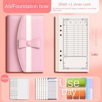 PU Leather Envelope Challenge Notebook A6 Envelope Planner A6 Budget Binders Set  Event Notepad pink-Style A
