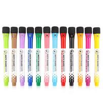 12 Colors Whiteboard Marker Writing Smoothly Whiteboard Pen Stable Quality With Magnet Eraser Dry Erase Markers 12 Pens/Box