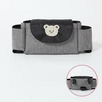 Infant Pushchair Hanging Bag With Velcro Mount For Baby Accessories Black Gray