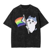 Chiikawas Kawaii Washed T Shirt Streetwear Hip Hop Vintage TShirts  Tees Men Women Cotton Harajuku Summer 2XL
