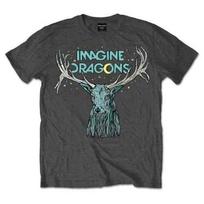 Imagine Dragons Unisexs Elk In Stars Short Sleeve TShirt Grey XxLarge S