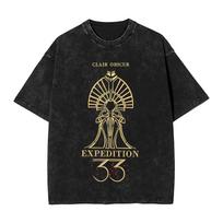 Clair Obscur Expedition 33 TShirt Video Game Trendy Cool TShirts Short Sleeve Streetwear Tshirt Summer Casual O Neck Top Tees S