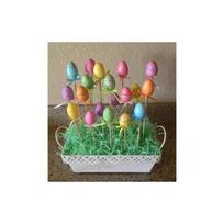 Vibrant Easter Arts Craft Bonnet Decorations Egg Hunt 12 Pk 6cm Glitter Eggs Hanging Eggs,6pcs
