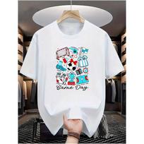 Men's Football-Themed T-Shirt with Soccer Jersey Print - Short Sleeve Crew Neck Casual Shirt Suitable, Casual Attire, Machine Washable S balta