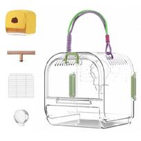 Pet Slings Carriers Transparents Bag Cats Travel Bring Messengers Pouches Bag for Small Bird Species žalia