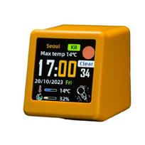 Wireless Desk Clock WiFi Smarts Clock Weather Stations Digital Clock with Temperature Humidity Display for Home Office
