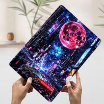 Neon Midnight Run  Cyberpunk Cityscape Car Printed Poster Customized Wall Art Retro Vintage Metal Tin Signs for Room Desk Decor 20x30cm（7.8x11.8inch）