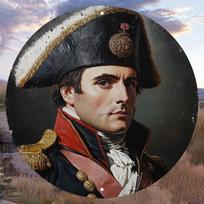 Napoleon Metal Wall Art D Flat Iron Round Sign Durable Holiday Home Office Decor 20x20cm(8x8inch) gray