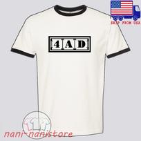 4AD Record Mens Ringer Black Size S3XL Unisex T-Shirt XXXL