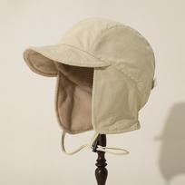 Windproof Bonnet Hat Ear Protection Velvet Pilot Hat Lei Feng Cap Earflap Hat  Running Cycling smėlis