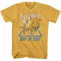 Def Leppard Logo Lightning Bolts Leopard 1987 US Tour Men's T Shirt Band Merch 4XL