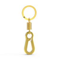 Modified Hexagon Keychain Key Head Cover Decorative Motorcycle Key Head Shell Motorcycle Keychain golden