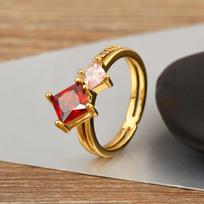 Nidin Light Luxury 3 Styles Rainbow Rings For Female Inlaid Colorful Zircon Elegant Aesthetic Finger Jewelry Gift Wholesale 6