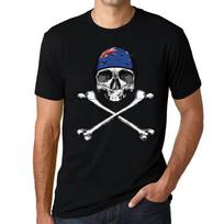 Grafiški vyriški marškinėliai – Skull and Cross Bones Australian Creepy marškinėliai XS juoda