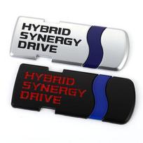 Automobilio lipduko emblema Auto ženklelio lipdukas, skirtas hibridiniam sinergijos vairuotojui, raidė Prius Camry Rav4 Crown Auris automobilių stiliaus priedai juoda