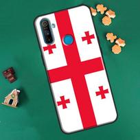 Georgia Grunge Flag For Realme GT Neo 2 7 8 Pro 8i 9i C3 C21 Cover For OnePlus 10 Pro 9 Pro Nord2 8T 9R Case Realme GT(Neo) red