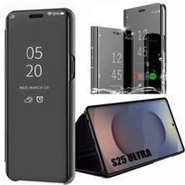 Protective Case - BOOLING - for Samsung Galaxy S25 Ultra - Mirror Effect - Shockproof - Black juoda