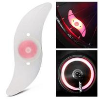 LED Bike Wheel Spoke Light Tire Lights Waterproof Bike Safety Warning 3 Mode Easy To Install Bicycle Accessories with Battery raudona