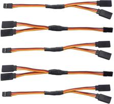 Set of 10 Servo Extension Y Cables 1-to-2 | 300mm, 3-Pin JR Male to Futaba Female | Compatible with RC Drones, Helicopters, Cars juoda
