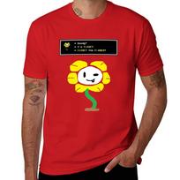 Undertale Flowey T-Shirt custom shirt anime clothes baggy shirts mens funny t shirts S