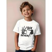 Italian brain rot math joke T-shirt fun casual short sleeved round neck top summer comfortable children's T-shirt 150