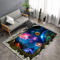 Outer Space 3D Carpet Galaxy Universe Living Room Area Rug Planet Bedroom Rug Parlor Kitchen Rug Kids Play Mat Home Decor 40x60cm