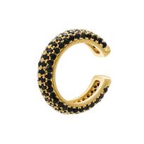 QMHJE 1 Piece Ear Clip on Earring Cuff Rainbow CZ Gold Silver Color Earing Jewelry Aretes Non Pierced Blue Black Clear Clipping beige