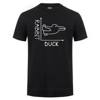 S5XL Asian Size Duck Rabbit Fun Math T Shirt Fathers Day Present Birthday Gift For Men Funny Adult TShirt XL