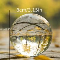 Aukščiausios kokybės K9 krištolinio stiklo sfera – atspindinti fotografija ir žongliravimo kamuoliukas, universalus dekoro skaidrus dizainas 3.15*3.15inch