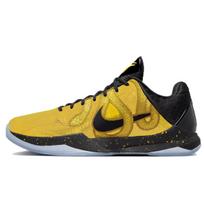 Nike Zoom Kobe 5 Slip Resistant Abrasion Resistant Low top Basketball Shoes Men's Black Gold IB4481-500(Team667-) 40