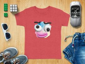 Googly Eyes T-Shirt | Whimsical Funny Face Cartoon Art Youth Top XL