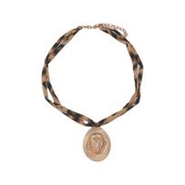 Exaggerated Leopard Choker Bohemia Style Leopard Cloth Strip Necklace  Collarbone Chain Style-A