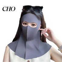 Three-dimensional Tailored Mask Full Face for Sun Protection, Breathable Mask, UV Ice Silk Sunscreen Shield with Neck Gaiter Golf, Hiking Fishing tamsiai pilka spalva