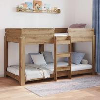 Bunk Bed for Kids Artisan Oak Finish 90 x 200 cm Particleboard