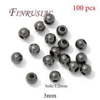 2mm-4mm 18K Gold Plated Spacer Bead For Jewelry,Separators For Beads,Metal Round Beads,DIY Bracelets Accessories,Necklace Beads