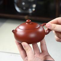 Zanghutianxia Yixing Purple Clay Teapot, Handmade Xishi Pot, Tea Brewing Pot, Da Hong Pao Purple Clay Tea Set, Flat Xishi