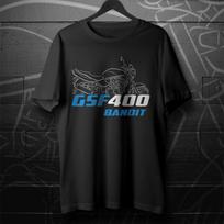 Black men's and women's T-shirt Suzuki GSF400 Bandit 1989-1997 - Motorcycle S