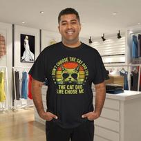 Men's and Women's T-shirts Cat Dad Shirts For Men Funny Cat Dad Father's Day Cat Daddy T-Shirt S