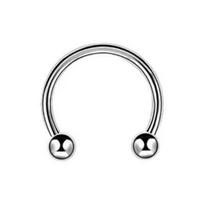 Body Jewelry Set - Circular Barbell Ball Closure Rings for Ear Lip Eyebrow Button L sidabras
