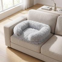 Winter Plush Memory Foam Pet Bed with Removable Cover S