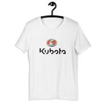 Men's and Women's T-shirts Kubota-Inspired Tractor Logo White Tee S-5XL M