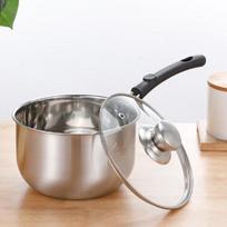 Easy Clean Stainless Steel Milk Pan Universal For All Kitchen Stoves 16cm