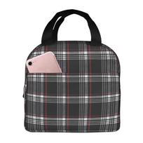 Classic Checkered Pattern Lunch Box Waterproof Thermal Cooler Food Insulated Lunch Bag Kids for Kids Portable Picnic Tote Bags juoda