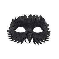 Pearlescent Bird Beak Eagle Mask Half Face Halloween Party Mask Funny Cosplay Mask  Adults juoda