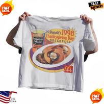 McDonald's 1998 Thanksgiving Breakfast Promo Vintage Reprint Graphic T-Shirt S