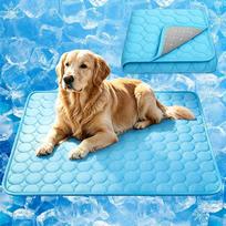 Factory  Ice Silk Pet Mats Pads Cool Dog Matress Breathable Dog Mat for the Car (Blue,Xs) mėlyna
