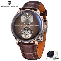 PAGANI DESIGN Skeleton Tourbillon Reloj Men Mechanical Watch Waterproof 50M Luminous Bracelet Business Sports Wristwatch 1796 PD-1796 ruda