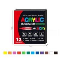12-60 Colors Professional Acrylic Paint Markers Set Containing 360 Vibrant Colors for Artists and Crafters