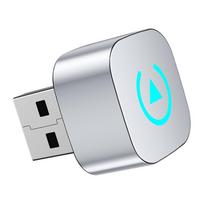 2-in-1 belaidis CarPlay adapteris iPhone ir Android telefonams, mini išmanusis automobilio dongle konverteris Android Auto ir Apple CarPlay juoda